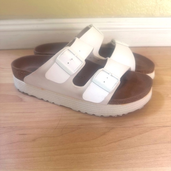 Birkenstock Papillio White Platform Sandals Size 39 - Picture 4 of 5